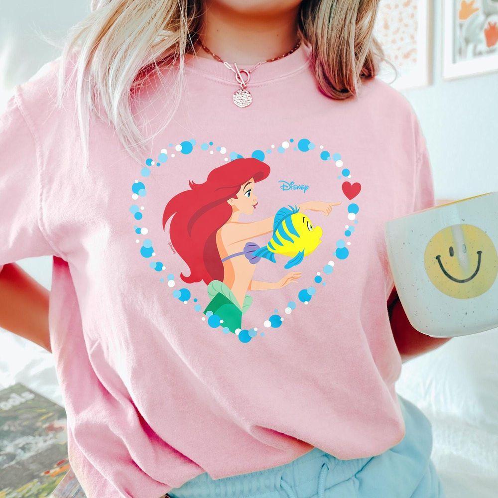Disney Ariel Heart Shirt Ariel Valentines Shirt Disney Hearts Valentine Shirt Valentines Day Gift Disneyland Lovers Shirt Hha013 Limited Edition Tshirt